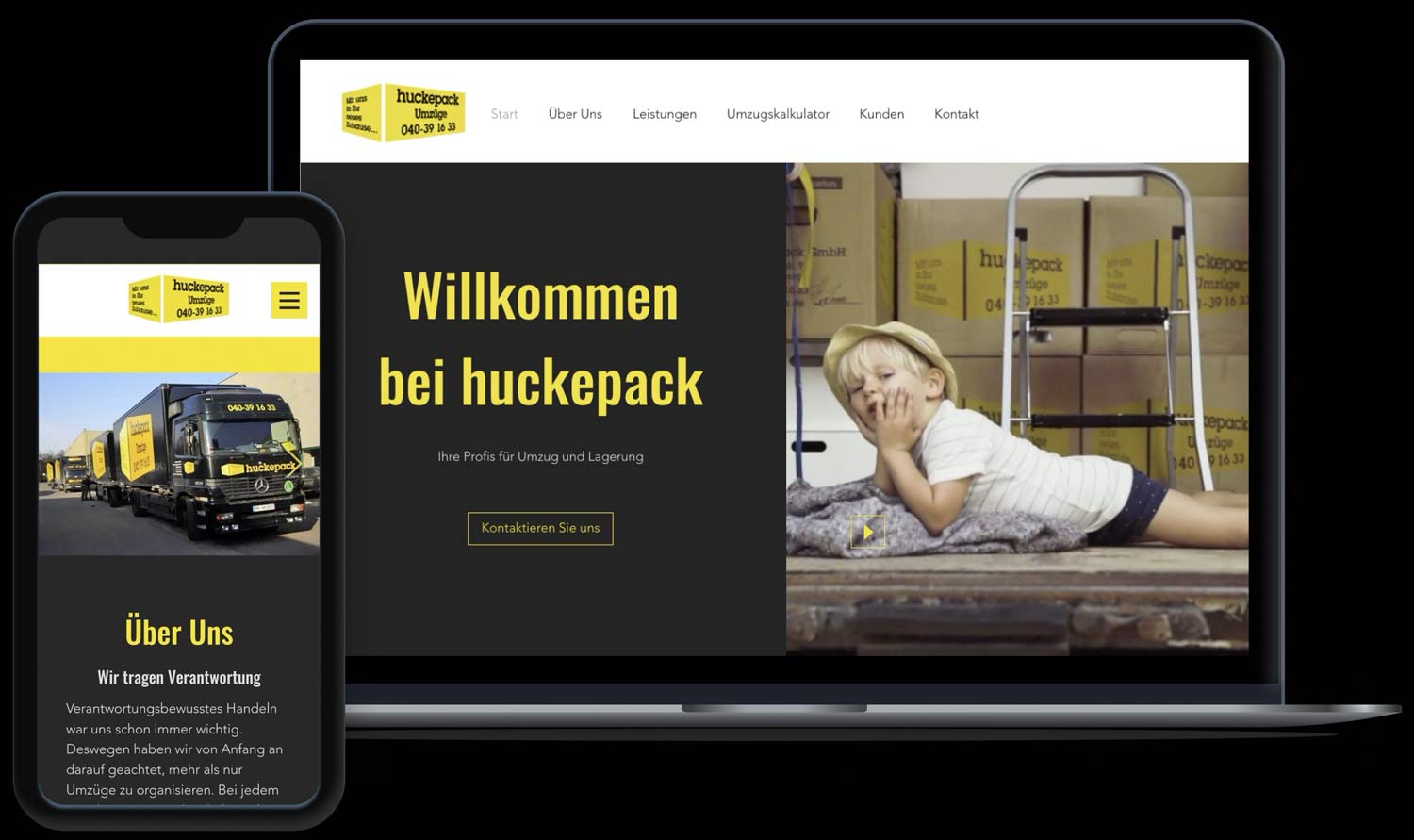 huckepack webseite laptop handy