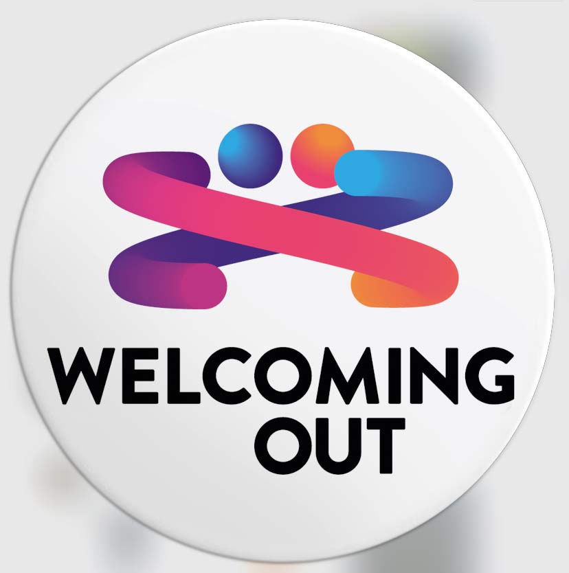 welcoming out button